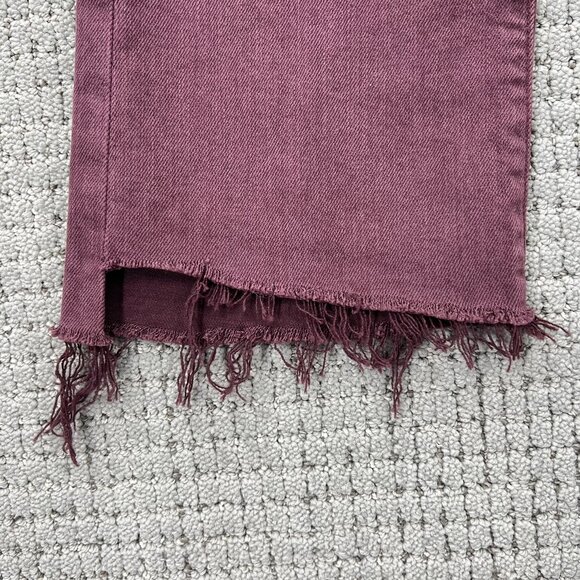 MOTHER The Insider Crop Step Fray Mauve Wine Jeans - Picture 3 of 12